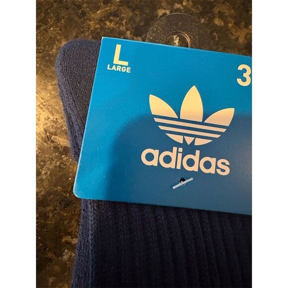 Adidas Originals Trefoil 3-Pack Crew Socks Men's Large Multicolor - Picture 3 of 7